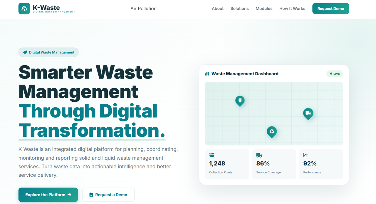 K-Waste Digital Waste Management Platform